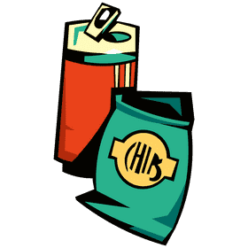 Chips cola clipart