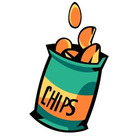 Chips opened pack clipart