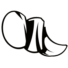 Chips three black and white clipart