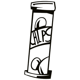 Chips tube black and white clipart