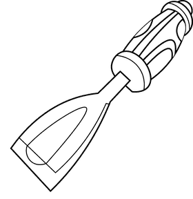 Chisel special black and white clipart