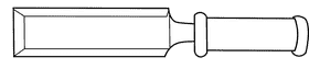 Chisel wooden handle black and white clipart
