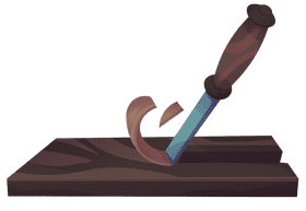 Chisel wood working clipart