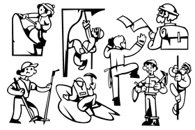 Climber black and white vector