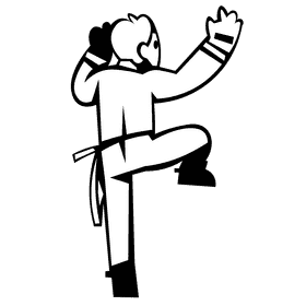 Climber back view black and white clipart