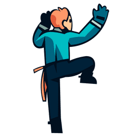 Climber back view clipart