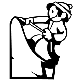 Climber mountain rope black and white clipart