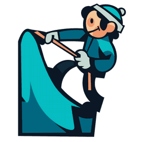 Climber mountain rope clipart