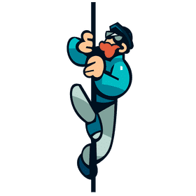 Climber rope clipart