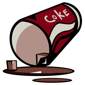 Coca cola spilled clipart