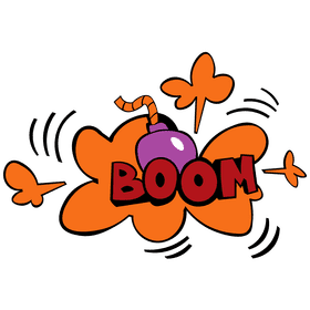 Comic boom clipart