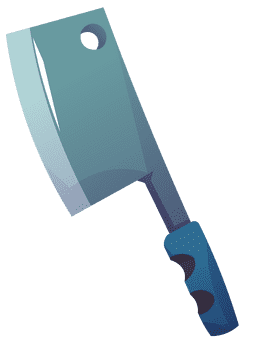 Cooking utensils cleaver clipart