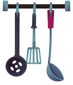 Cooking utensils furniture clipart