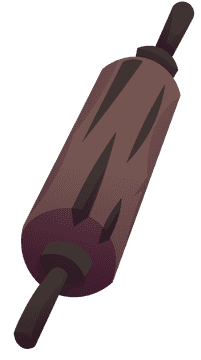 Cooking utensils rolling pin clipart