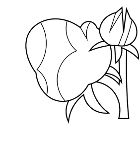 Cotton bud black and white clipart