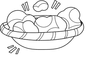 Cotton plate black and white clipart