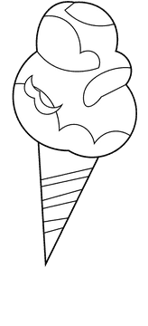 Cotton candy blue black and white clipart