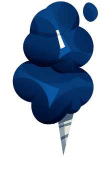 Cotton candy blue big clipart