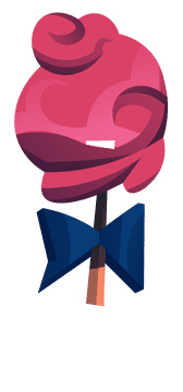 Cotton candy bow tie clipart