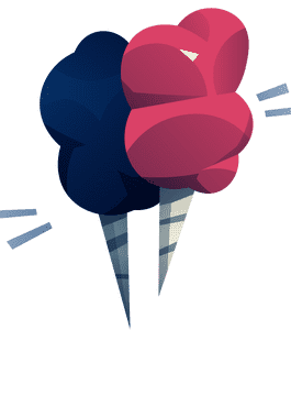 Cotton candy double clipart