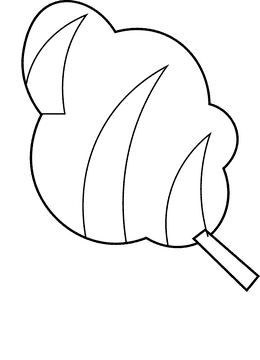 Cotton candy fluffy black and white clipart