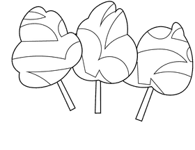 Cotton candy triple black and white clipart