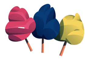 Cotton candy triple clipart