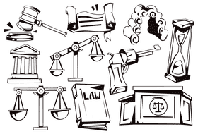 Court black and white vector