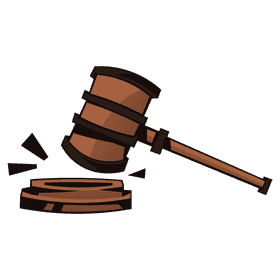 Court hammer clipart