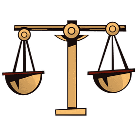 Court weights balanced clipart