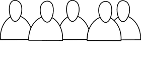 Crowd black and white clipart