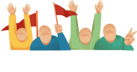 Crowd meeting clipart