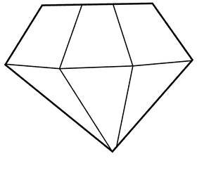 Crystal black and white clipart