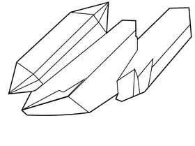 Crystal icy black and white clipart