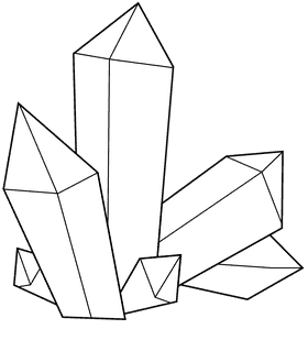 Crystal purple black and white clipart