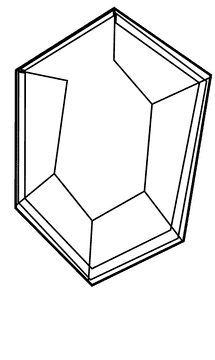 Crystal red black and white clipart