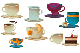 Cup and saucer vector