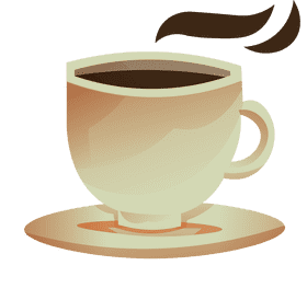 Cup and saucer coffee clipart
