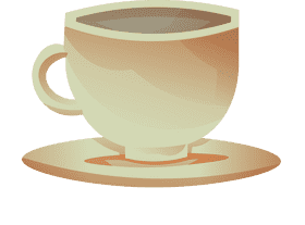 Cup and saucer cup clipart