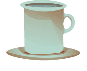 Cup and saucer high clipart