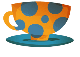 Cup and saucer stains clipart