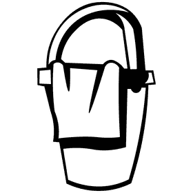 Custodian bucket black and white clipart