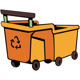 Custodian cart clipart