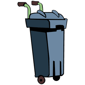 Custodian dumpster clipart