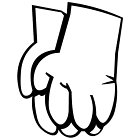 Custodian gloves black and white clipart