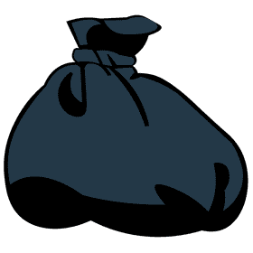 Custodian trash bag clipart