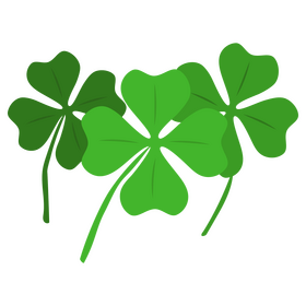 St Patrick's Day four leaf clover clipart