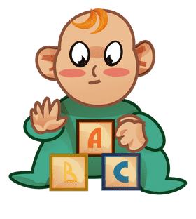 Cute baby blocks clipart