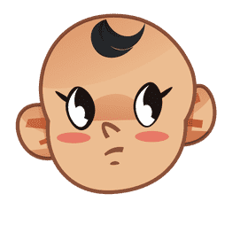 Cute baby face clipart
