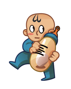 Cute baby milk clipart